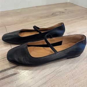 Madewell black leather ballet flats